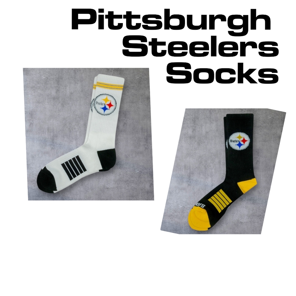 Steelers NFL Socks 1 Pair Winner's Choice Unisex Men's Large Women's XL NWOT